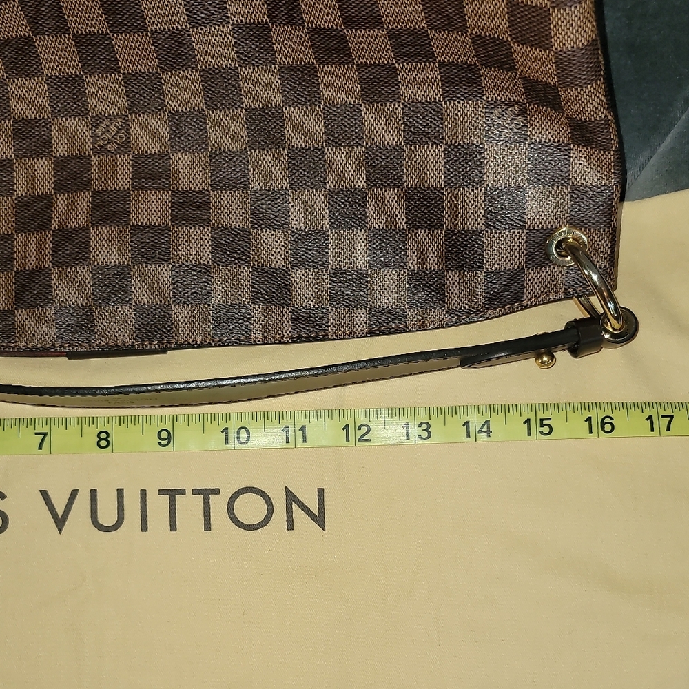 Louis Vuitton MM Damier Ebene Shoulder Bag Brown - Picture 9 of 16